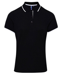 Premier Workwear PR619 - Womens Moisture-Wicking Contrast Polo Shirt