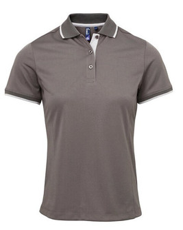 Premier Workwear PR619 - Women's Moisture-Wicking Contrast Polo Shirt