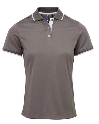 Premier Workwear PR619 - Womens Moisture-Wicking Contrast Polo Shirt