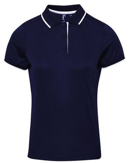 Premier Workwear PR619 - Women's Moisture-Wicking Contrast Polo Shirt