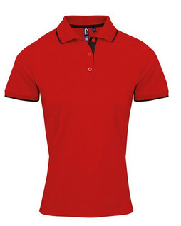 Premier Workwear PR619 - Womens Moisture-Wicking Contrast Polo Shirt