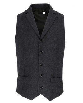PREMIER WORKWEAR PR625 - MENS HERRINGBONE WAISTCOAT