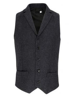 PREMIER WORKWEAR PR625 - MENS HERRINGBONE WAISTCOAT