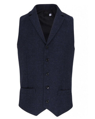 PREMIER WORKWEAR PR625 - MENS HERRINGBONE WAISTCOAT