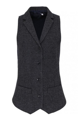 Premier Workwear PR626 - Elegant Women's Herringbone Wool Blend Waistcoat