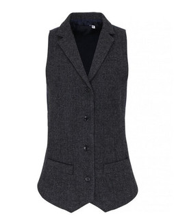 Premier Workwear PR626 - Elegant Womens Herringbone Wool Blend Waistcoat
