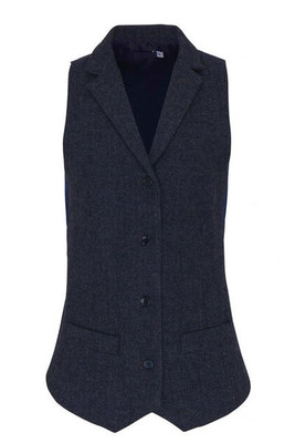 Premier Workwear PR626 - Elegant Women's Herringbone Wool Blend Waistcoat