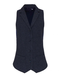 Premier Workwear PR626 - Elegant Womens Herringbone Wool Blend Waistcoat