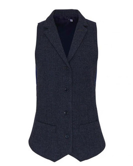 Premier Workwear PR626 - Elegant Women's Herringbone Wool Blend Waistcoat