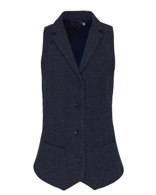 Premier Workwear PR626 - Elegant Womens Herringbone Wool Blend Waistcoat