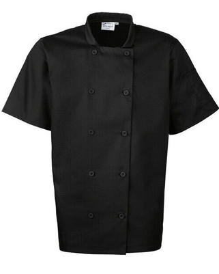 Premier Workwear PR656 - Professional Short Sleeve Chefs Jacket with Pen Pocket