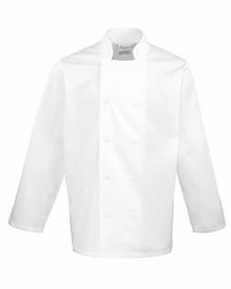Premier Workwear PR657 - Professional Long Sleeve Chefs Jacket with Mandarin Collar