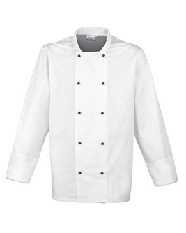 Premier Workwear PR661 - Professional Long Sleeve Chef's Jacket with Studs