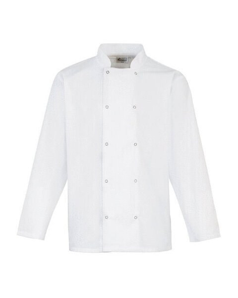 Premier Workwear PR665 - Professional Chef's Long Sleeve Studded Jacket