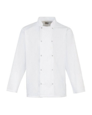Premier Workwear PR665 - Professional Chefs Long Sleeve Studded Jacket