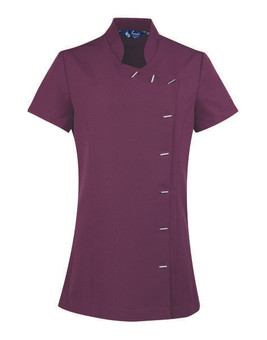 Premier Workwear PR682 - Elegant Orchid Spa Tunic with Mandarin Collar