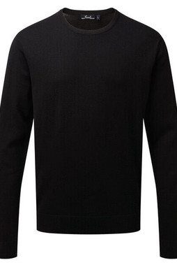 Premier Workwear PR692 - Mens Cotton Rich Crew Neck Fine Knit Sweater