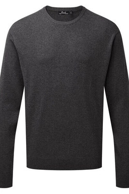 Premier Workwear PR692 - Men's Cotton Rich Crew Neck Fine Knit Sweater