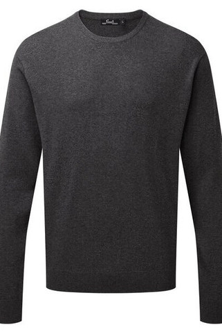 Premier Workwear PR692 - Mens Cotton Rich Crew Neck Fine Knit Sweater