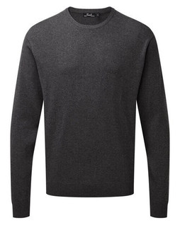 Premier Workwear PR692 - Mens Cotton Rich Crew Neck Fine Knit Sweater