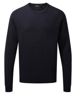 Premier Workwear PR692 - Men's Cotton Rich Crew Neck Fine Knit Sweater