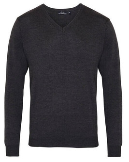 Premier Workwear PR694 - Men's Premium Cotton-Acrylic V-Neck Sweater