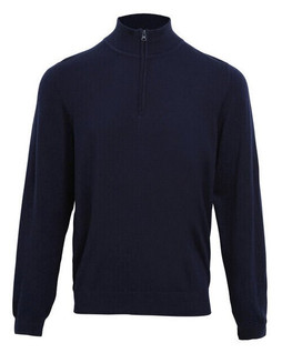 Premier Workwear PR695 - Mens Cotton-Acrylic Quarter Zip Knitted Sweater