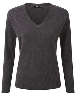 PREMIER WORKWEAR PR696 - LADIES KNITTED V-NECK SWEATER