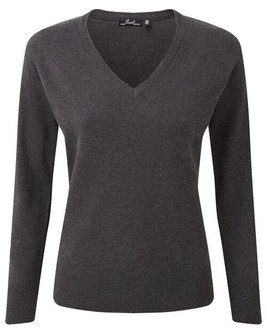 PREMIER WORKWEAR PR696 - LADIES KNITTED V-NECK SWEATER