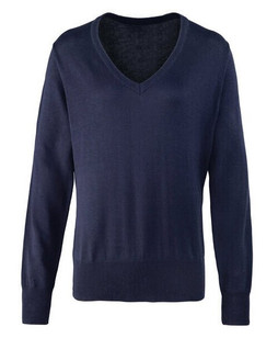 PREMIER WORKWEAR PR696 - LADIES KNITTED V-NECK SWEATER