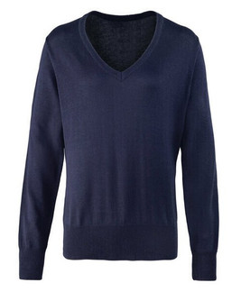 PREMIER WORKWEAR PR696 - LADIES KNITTED V-NECK SWEATER