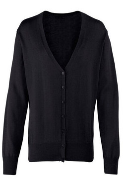 Premier Workwear PR697 - Elegant Cotton Blend V-Neck Button Cardigan