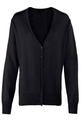 Premier Workwear PR697 - Elegant Cotton Blend V-Neck Button Cardigan