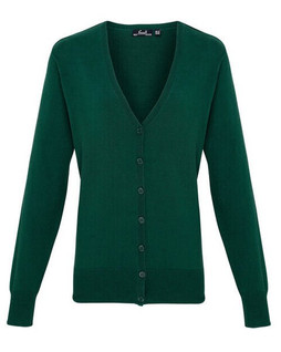 Premier Workwear PR697 - Elegant Cotton Blend V-Neck Button Cardigan
