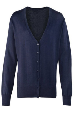 Premier Workwear PR697 - Elegant Cotton Blend V-Neck Button Cardigan