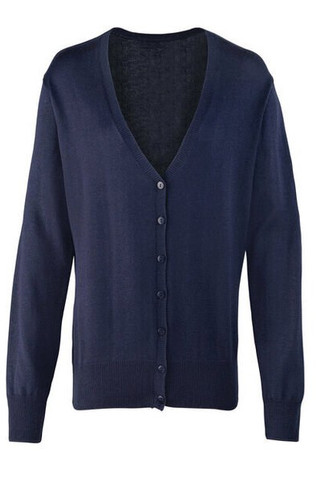 Premier Workwear PR697 - Elegant Cotton Blend V-Neck Button Cardigan