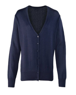 Premier Workwear PR697 - Elegant Cotton Blend V-Neck Button Cardigan