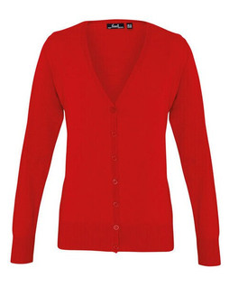 Premier Workwear PR697 - Elegant Cotton Blend V-Neck Button Cardigan