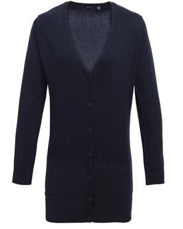 PREMIER WORKWEAR PR698 - LADIES LONG LENGTH KNITTED CARDIGAN