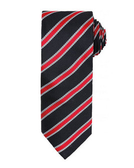 Premier Workwear PR783 - Elegant Waffle Stripe Polyester Necktie
