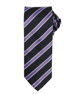 Premier Workwear PR783 - Elegant Waffle Stripe Polyester Necktie