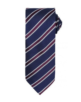 Premier Workwear PR783 - Elegant Waffle Stripe Polyester Necktie