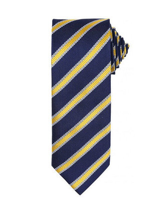 Premier Workwear PR783 - Elegant Waffle Stripe Polyester Necktie