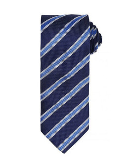 Premier Workwear PR783 - Elegant Waffle Stripe Polyester Necktie