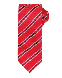 Premier Workwear PR783 - Elegant Waffle Stripe Polyester Necktie