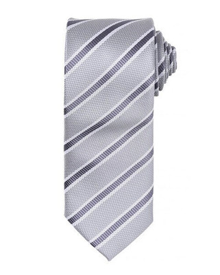 Premier Workwear PR783 - Elegant Waffle Stripe Polyester Necktie