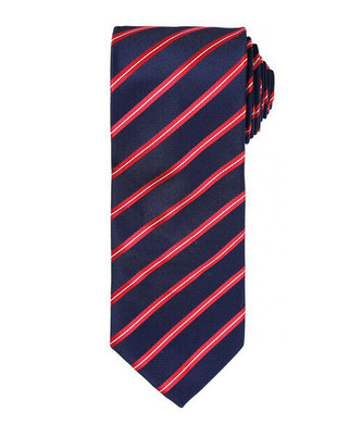 Premier Workwear PR784 - Elegant Sports Stripe Polyester Tie for Men