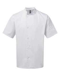Premier Workwear PR900 - Professional Short Sleeve Chef Jacket with Pen Pocket