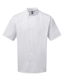 Premier Workwear PR900 - Professional Short Sleeve Chef Jacket with Pen Pocket
