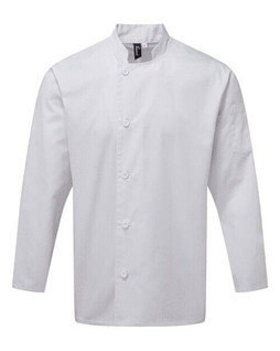 Premier Workwear PR901 - Professional Long Sleeve Chef Jacket with Resin Buttons